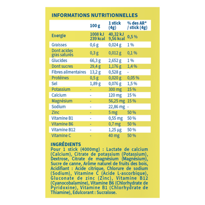 10 sticks d'electrolytes et vitamines